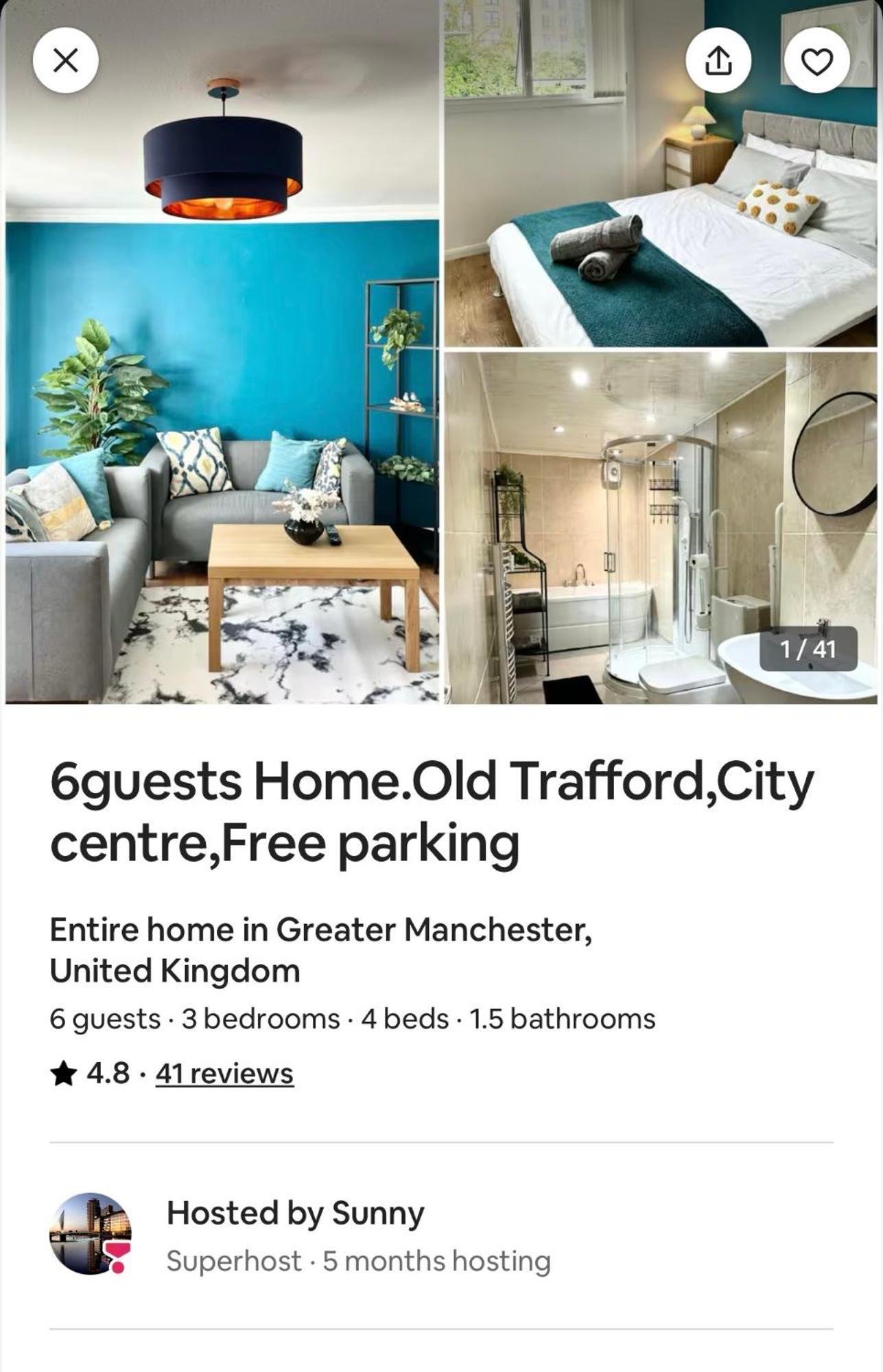 6 Guests House Old Trafford,Media City,City Centre, Free Parking Manchester Exterior foto
